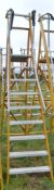 9 tread glass fibre framed step ladder E0012199