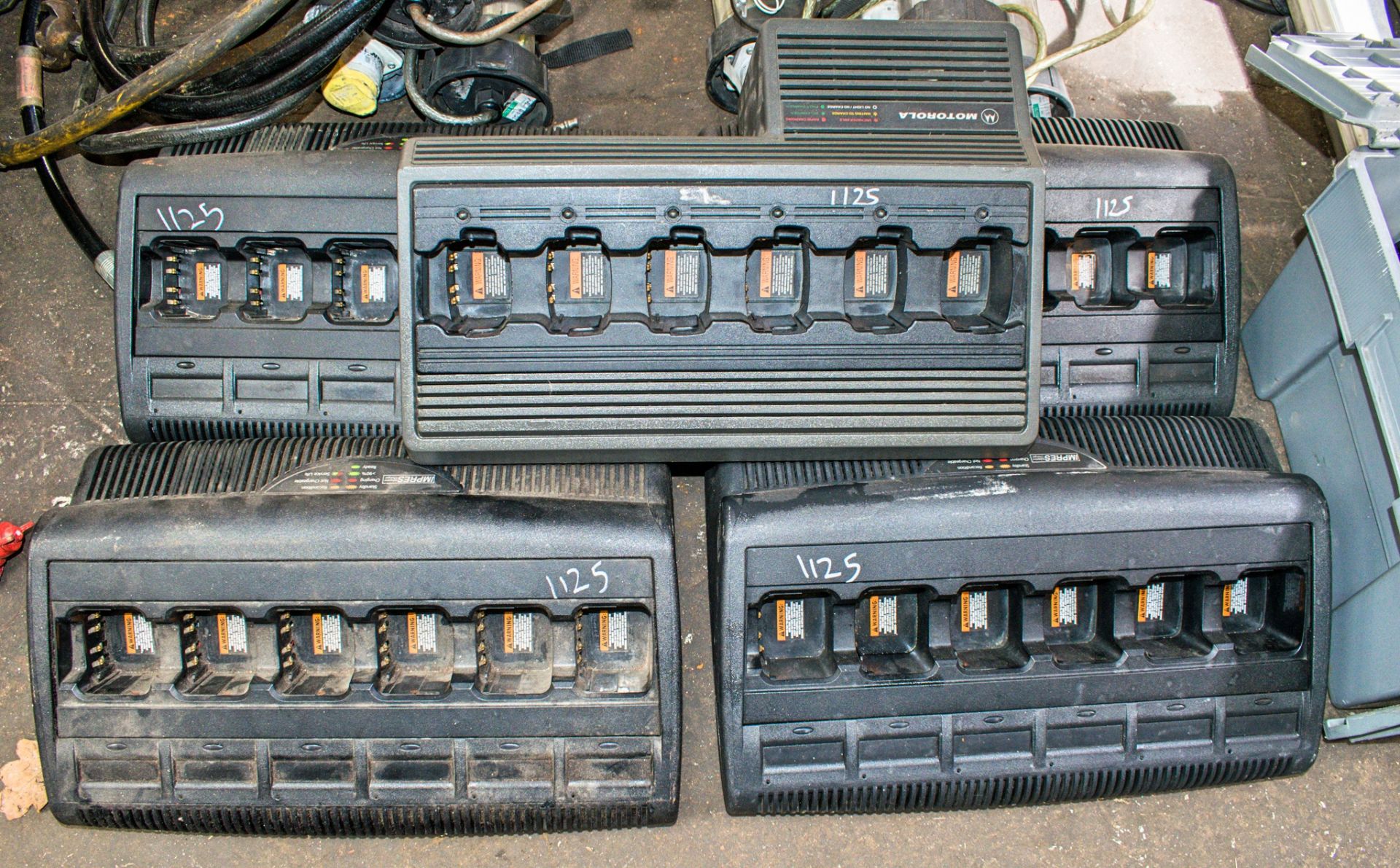 5 - Motorola 2 way radio docking stations