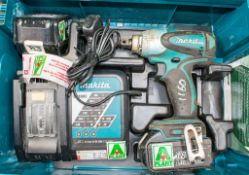 Makita 1/2 inch drive cordless impact wrench c/w 2 - batteries, charger & carry case A719145