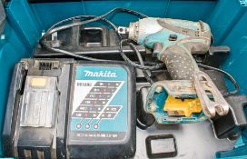 Makita cordless impact wrench c/w charger & carry case A708182 ** No battery **