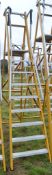 9 tread glass fibre framed step ladder E0009854