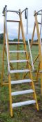 7 tread glass fibre framed step ladder E0011086