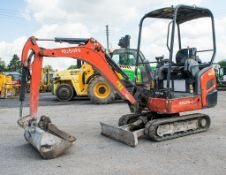 Kubota KX015-4 1.5 tonne rubber tracked mini excavator Year: S/N: Recorded Hours: 1850 blade,