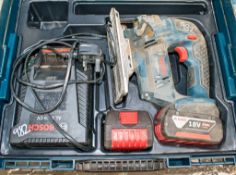 Bosch 18v cordless jigsaw c/w 2 batteries, charger & carry case 10259