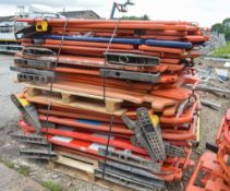 2 - Pallets of plastic barriers