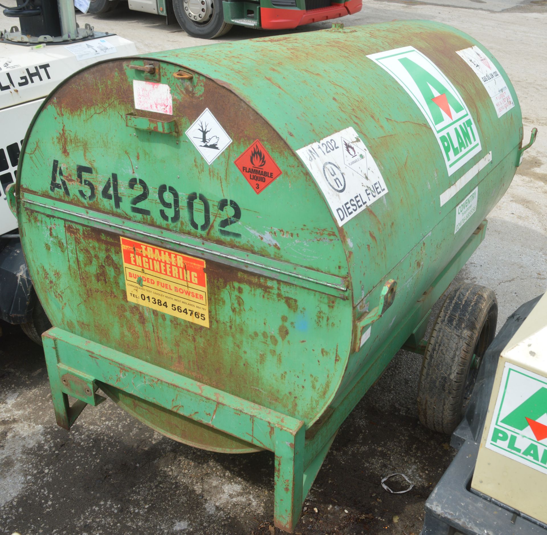 Trailer Engineering 250 gallon site tow bunded fuel bowser  A542902 - Image 2 of 3