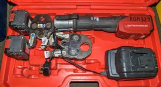 Rothenberger Romax 3000 cordless pipe press machine c/w 2 - jaws, 2 - jaws, charger & carry case