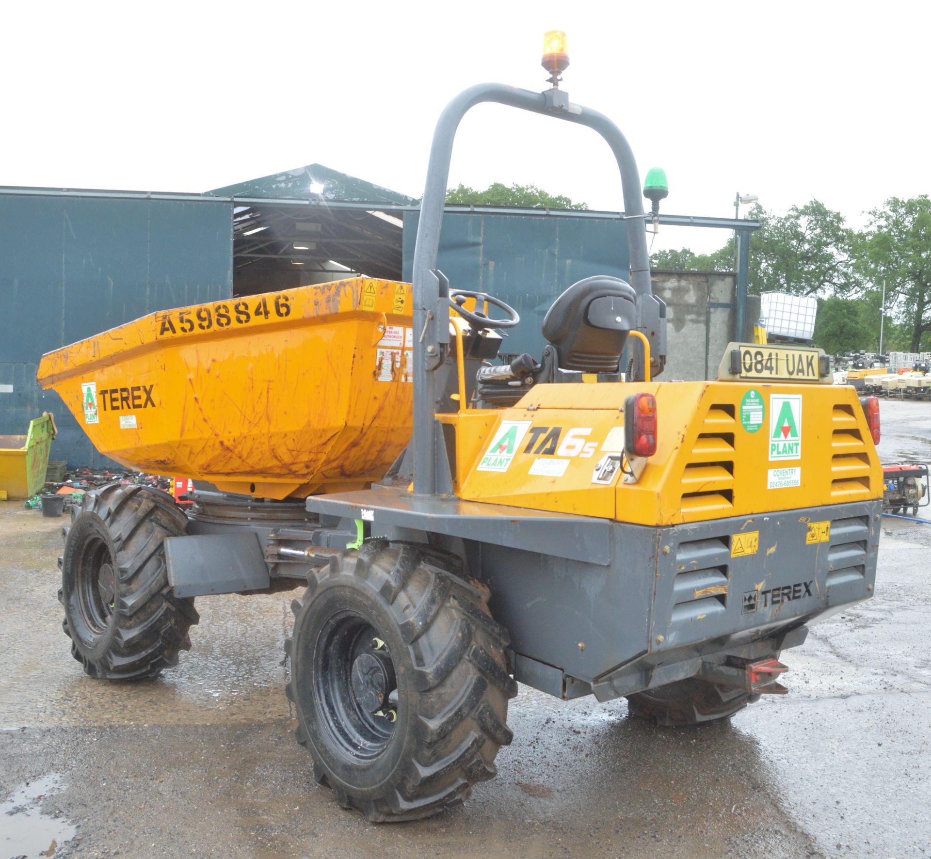 Terex 6 tonne swivel skip dumper  Year: 2013 S/N: MT4257 Rec Hours: 2093 A598846 - Image 4 of 14