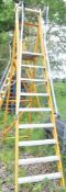 9 tread glass fibre framed step ladder 10230