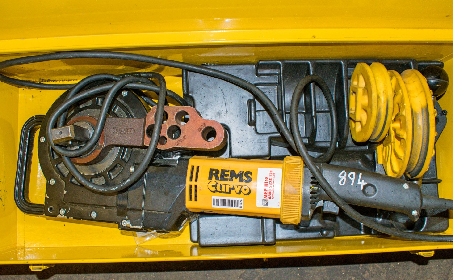 REMS 110v pipe bender c/w carry case