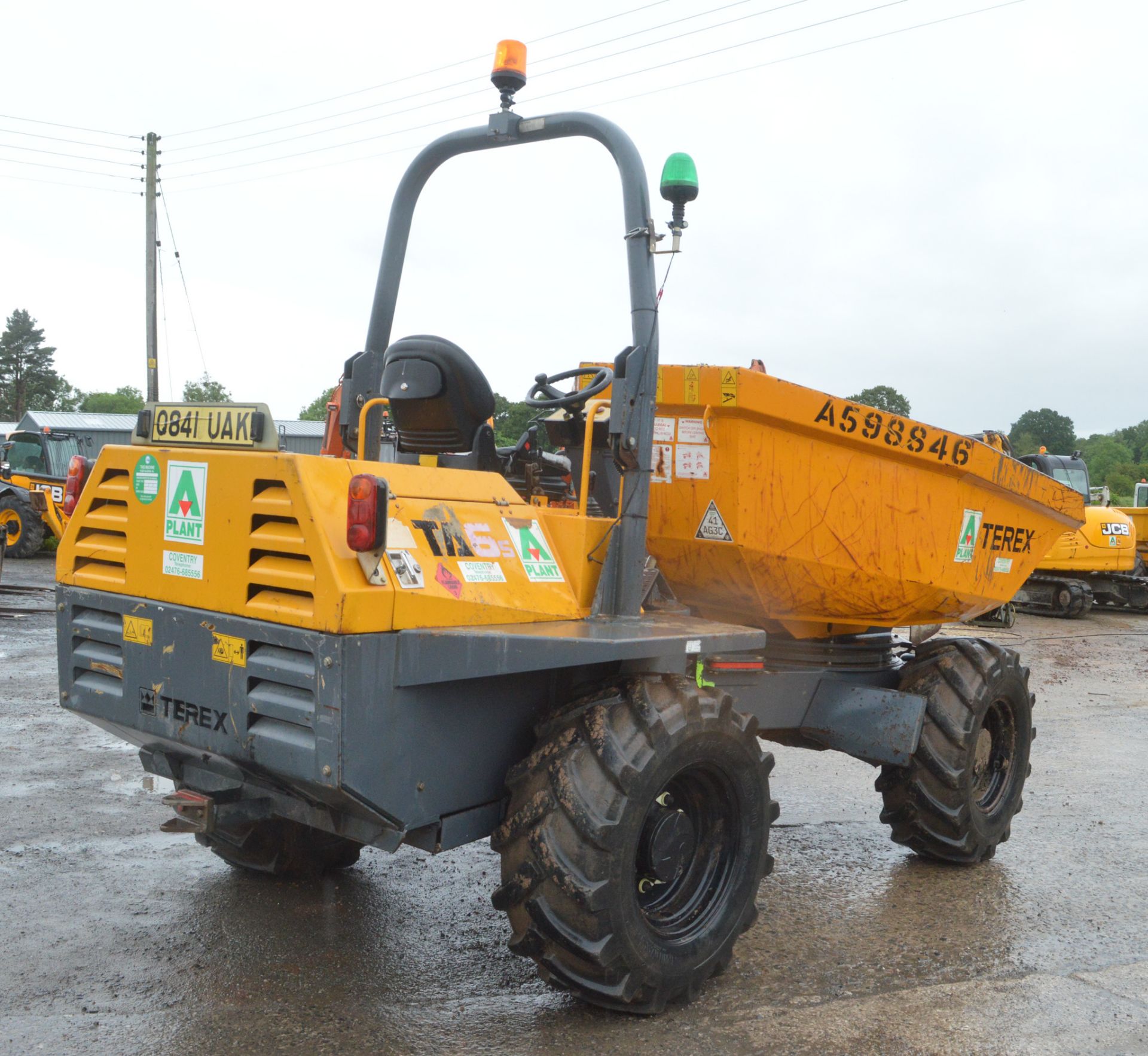 Terex 6 tonne swivel skip dumper  Year: 2013 S/N: MT4257 Rec Hours: 2093 A598846 - Image 6 of 14