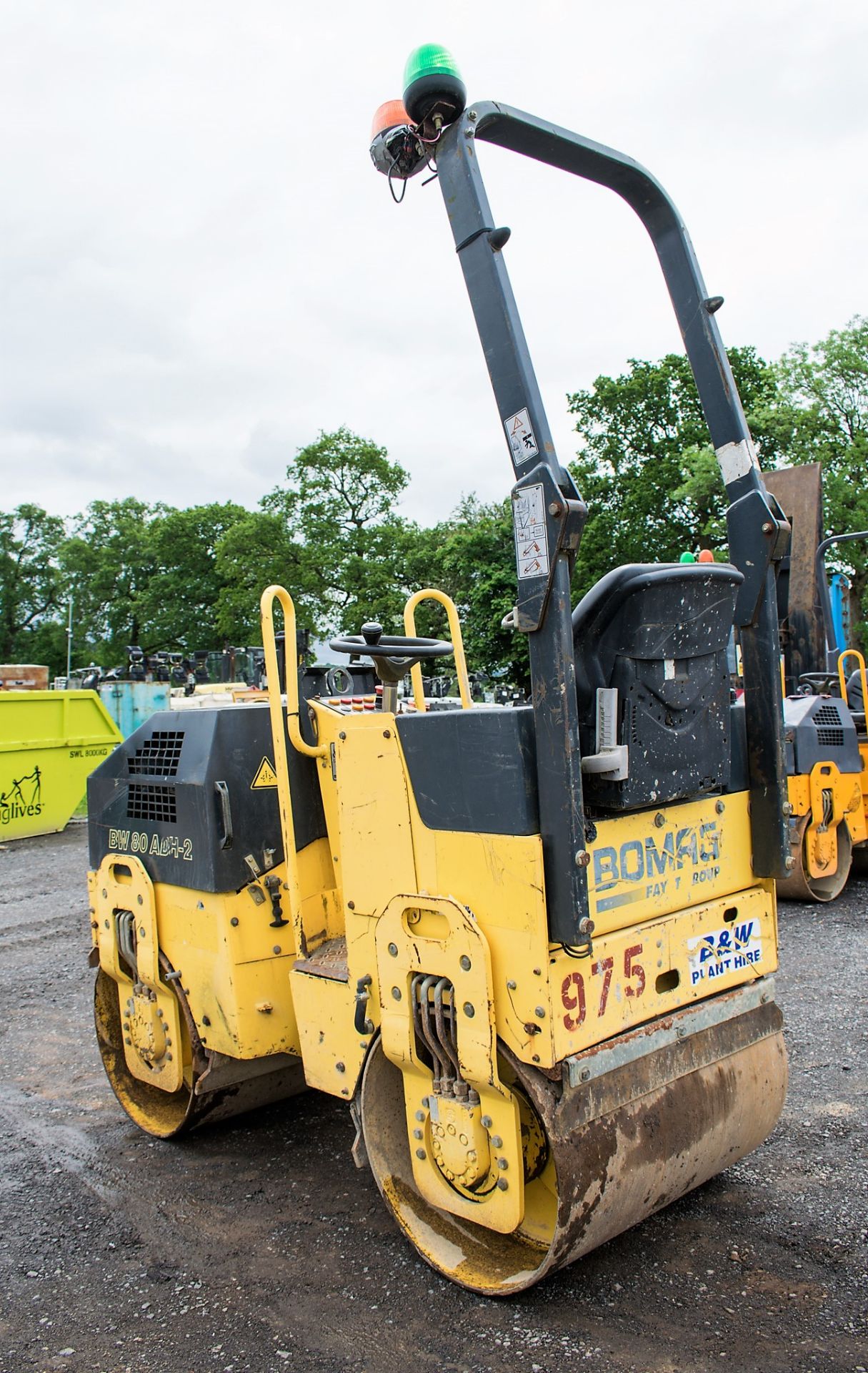 Bomag BW80 ADH-2 double drum ride on roller Year: 2007 S/N: 26895 Recorded Hours: 971 975 - Image 4 of 10