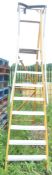 9 tread glass fibre framed step ladder 122015