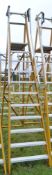 11 tread glass fibre framed step ladder E0012929