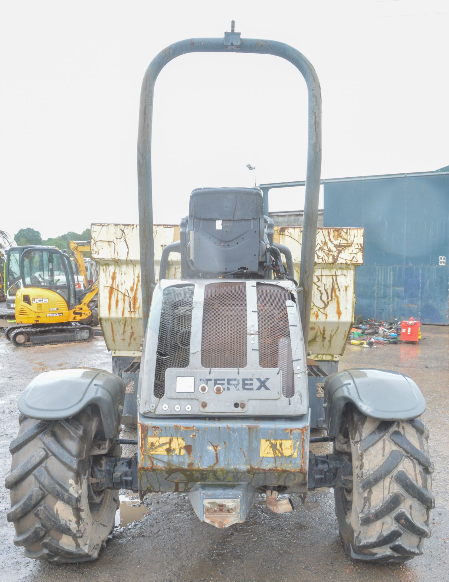 Terex 6 tonne 4 wheel steer straight skip dumper  Year:  S/N:  Rec Hours: - Image 5 of 13