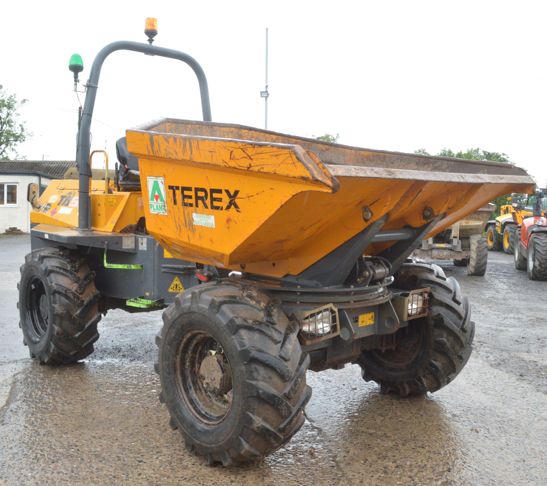 Terex 6 tonne swivel skip dumper  Year: 2013 S/N: MT4257 Rec Hours: 2093 A598846 - Image 2 of 14