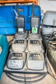 2 - Kenwood 2 way radios c/w charging dock A672443