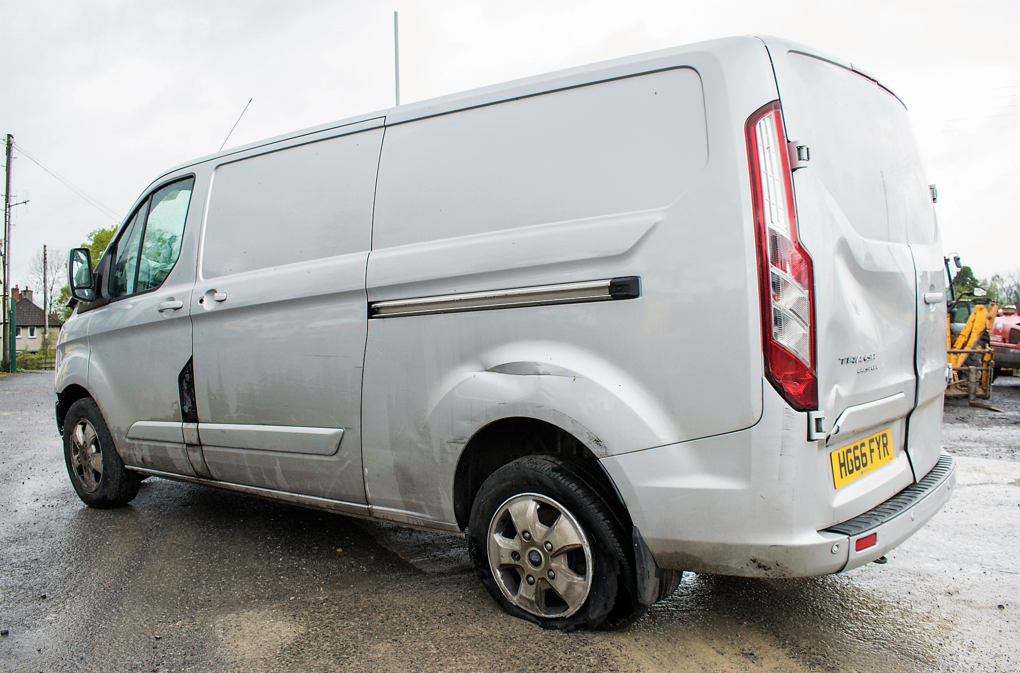 damaged ford transit custom