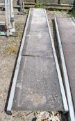 Aluminium staging board approximately 10 ft long A373648