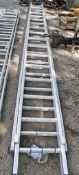 Double stage aluminium ladder A701614