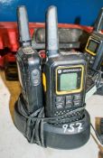 2 - Motorola 2 way radios c/w charger & docking station