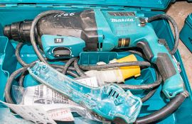 Makita 110v power drill c/w carry case A777800 ** Handle unattached **