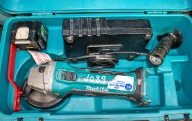Makita cordless angle grinder c/w charger, battery & carry case A657352