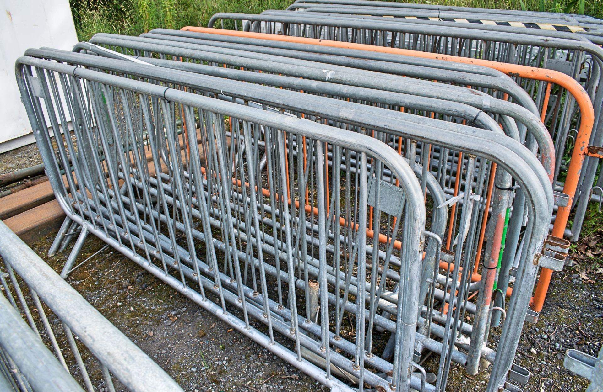 10 - steel crowd control barriers