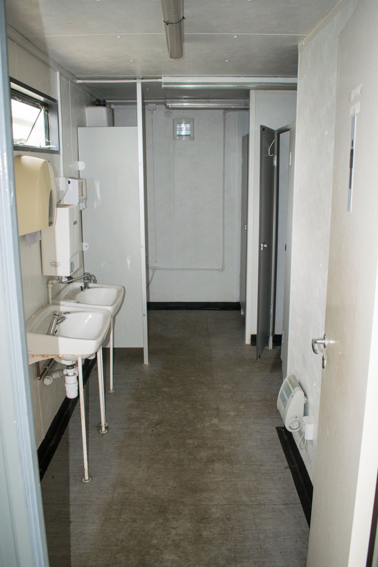 32 foot x 10 foot anti vandal canteen / toilet shower block comprising canteen with sink unit in one - Image 9 of 16