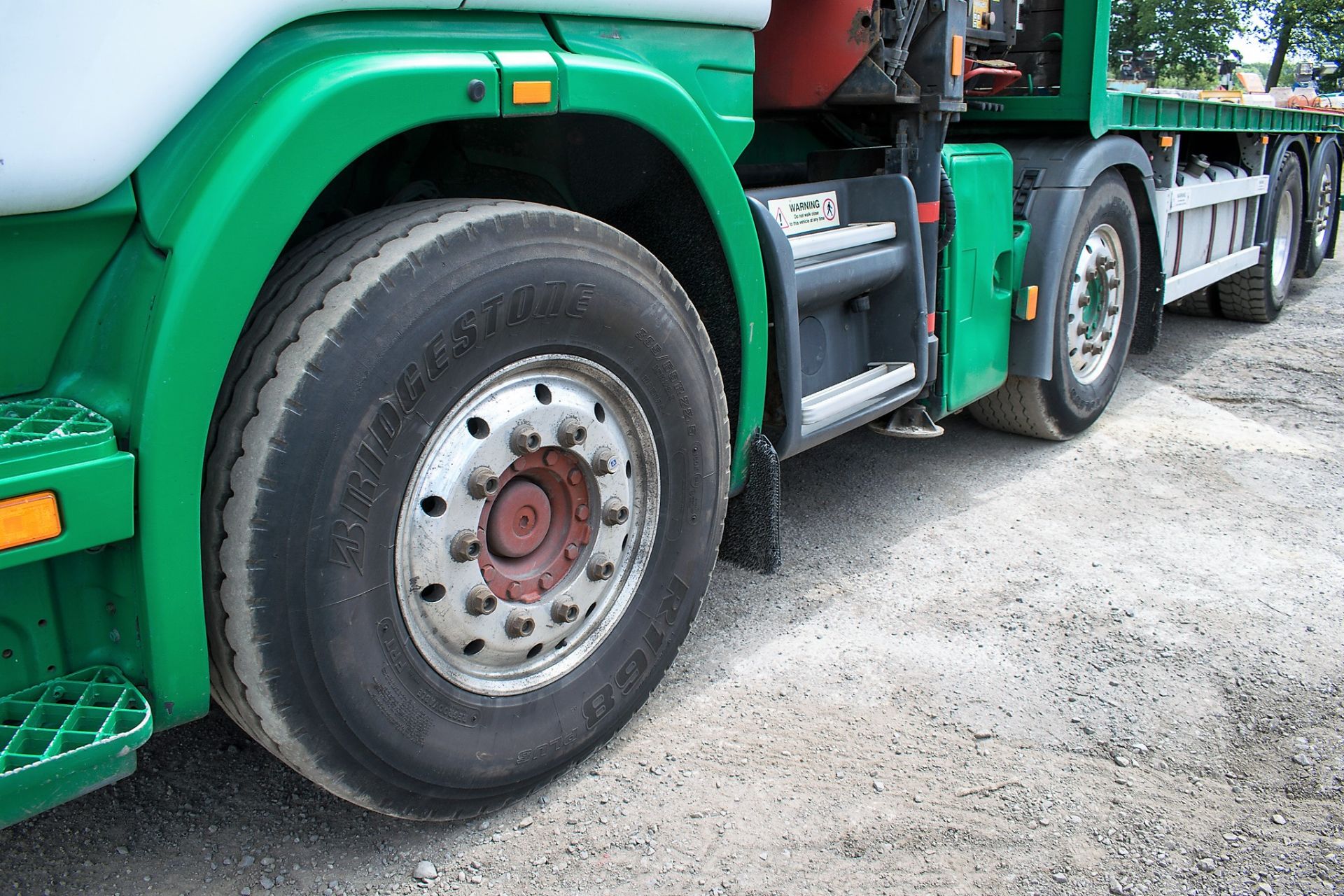 Scania 124L 420 8 x 2 flat bed crane lorry Registration Number: RX53 UKV Date of Registration: 08/ - Image 8 of 18