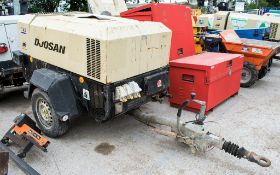 Doosan 7/41E diesel driven mobile air compressor/generator Year: 2012 S/N: 431137 Recorded Hours: