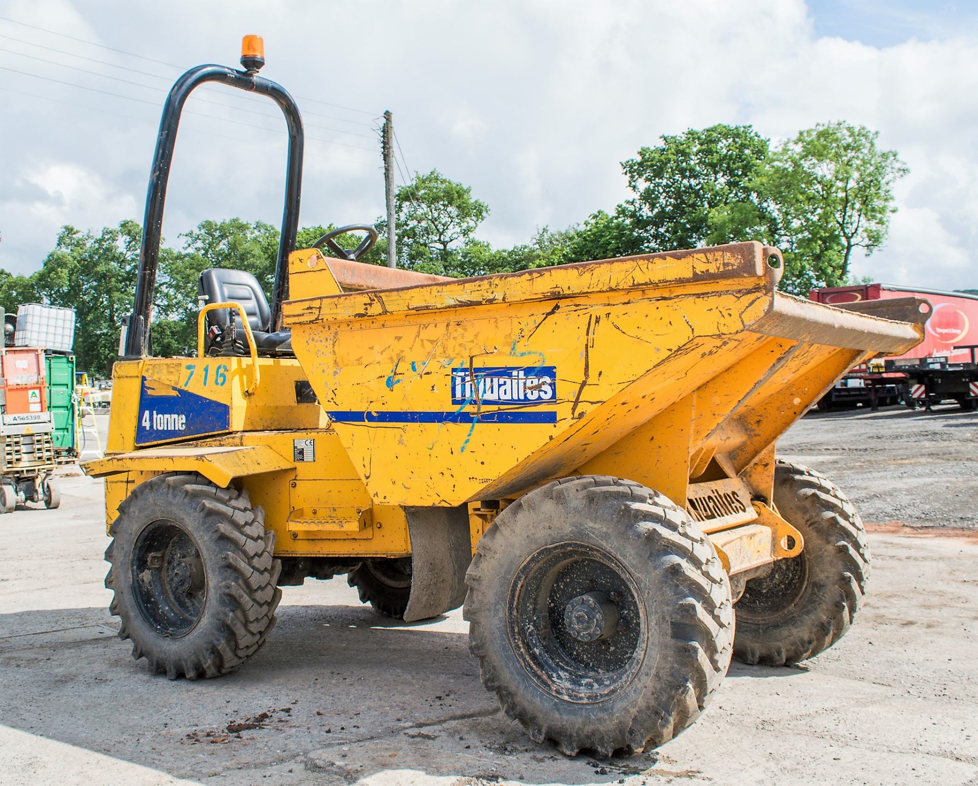 Thwaites 4 tonne straight skip dumper Year: 2004 S/N: 5620 Recorded Hours: 2608 716 - Image 2 of 14