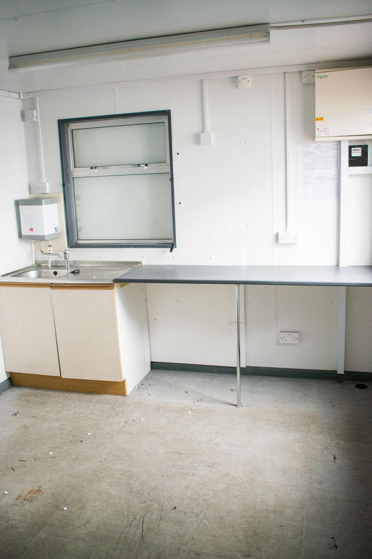 32 foot x 10 foot anti vandal canteen / toilet shower block comprising canteen with sink unit in one - Image 7 of 16