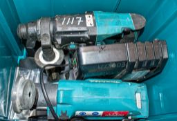 Makita 18v cordless SDS rotary hammer drill c/w charger, battery, dust collector & carry case 12855