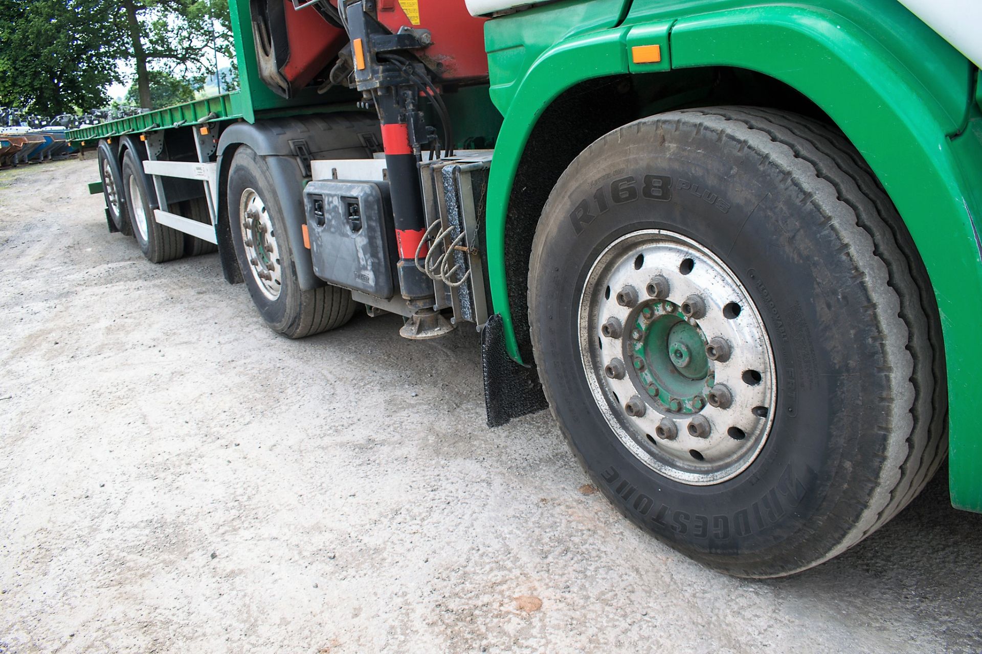 Scania 124L 420 8 x 2 flat bed crane lorry Registration Number: RX53 UKV Date of Registration: 08/ - Image 10 of 18