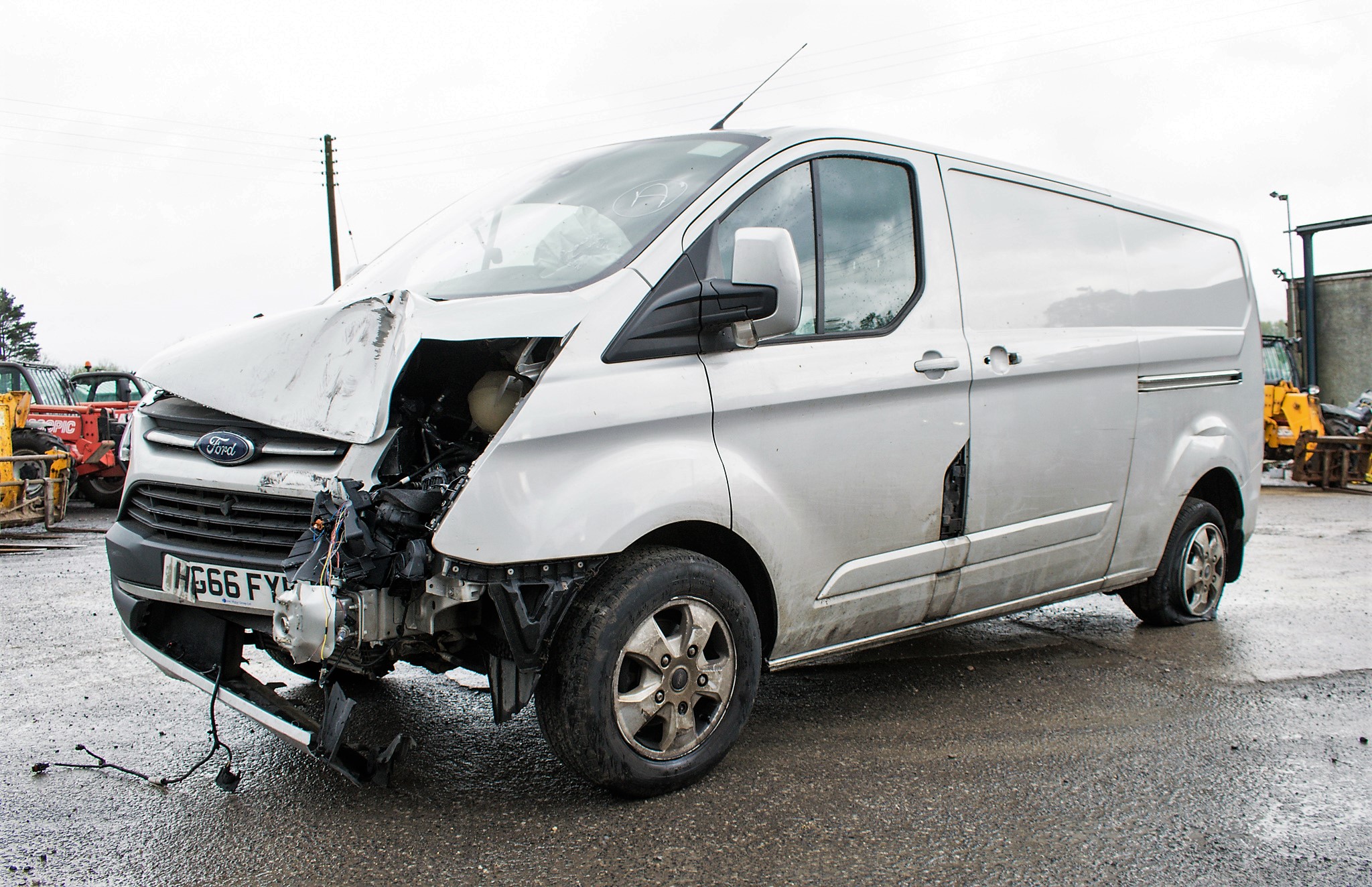 damaged ford transit custom