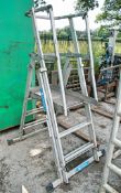 Zarges aluminium extending step ladder A598127