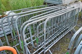 10 - steel crowd control barriers