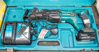 Makita 18v cordless reciprocating saw c/w charger, battery & carry case A678906