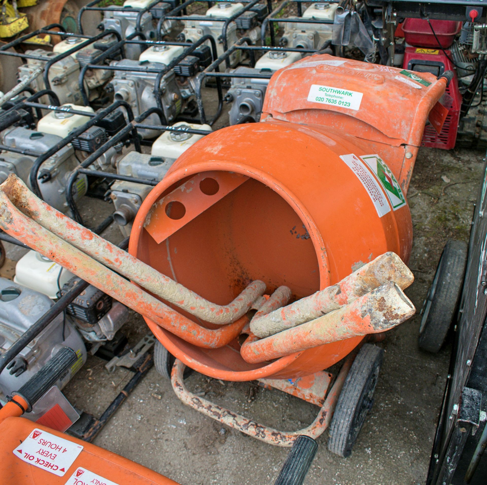 Belle Minimix 150 petrol driven cement mixer A619754