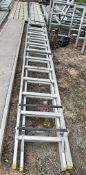 Aluminium double stage roofing ladder A677636