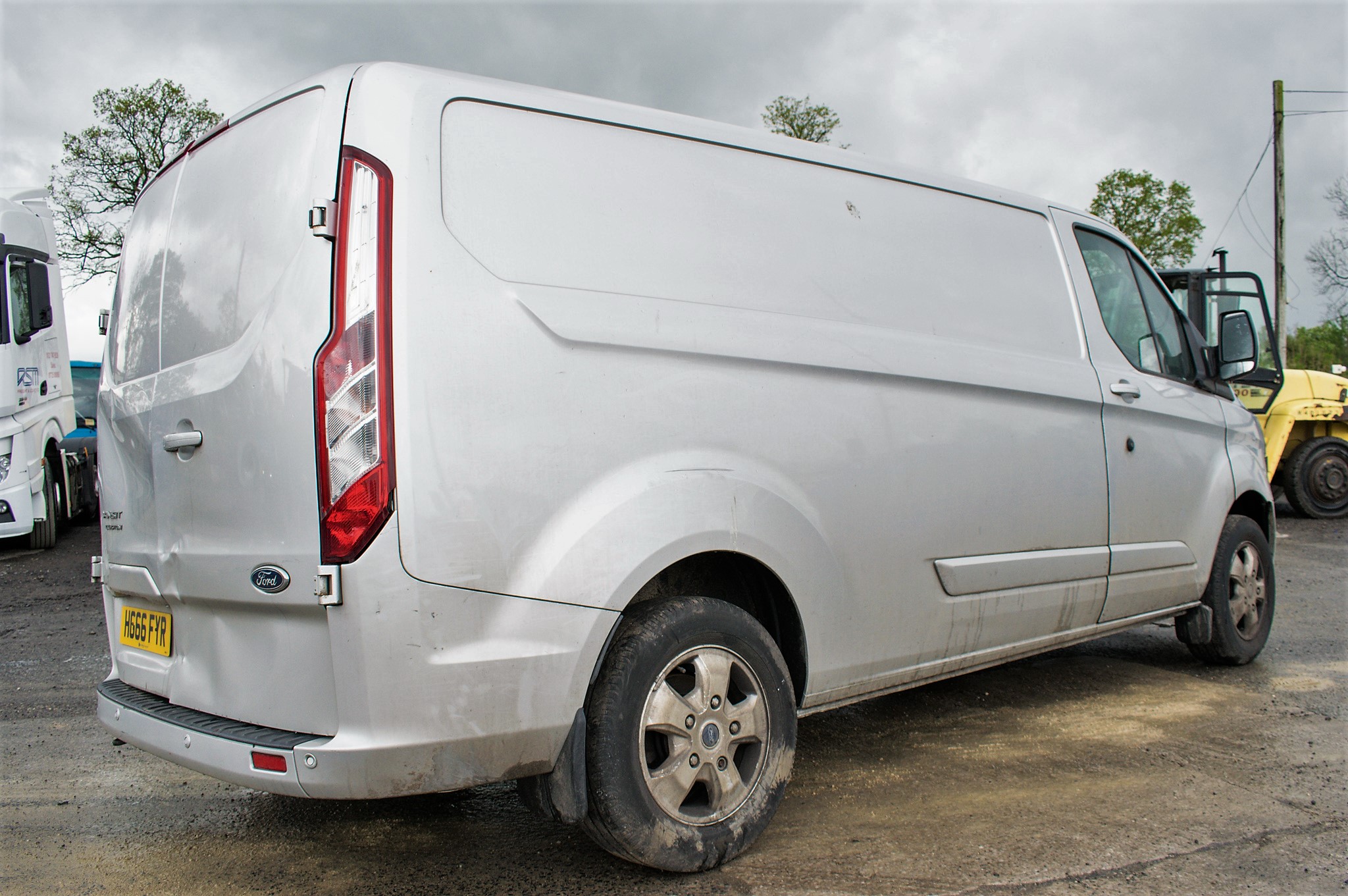 damaged ford transit custom