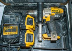 Dewalt 18v cordless power drill c/w charger, 2 batteries & carry case 07616