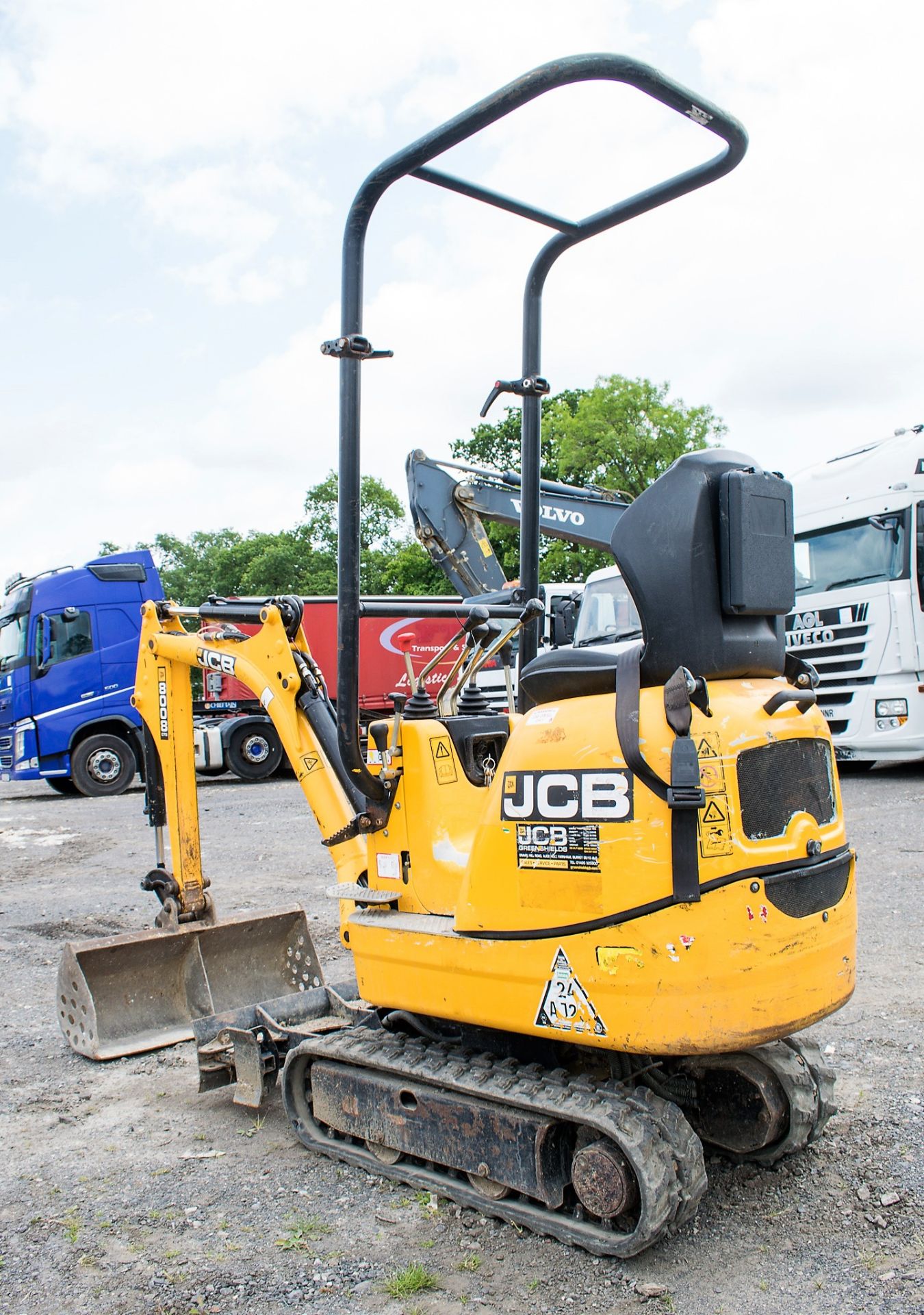 JCB 8008 0.75 tonne rubber tracked micro excavator Year: 2014 S/N: 764937 Recorded Hours: 922 blade, - Image 3 of 11