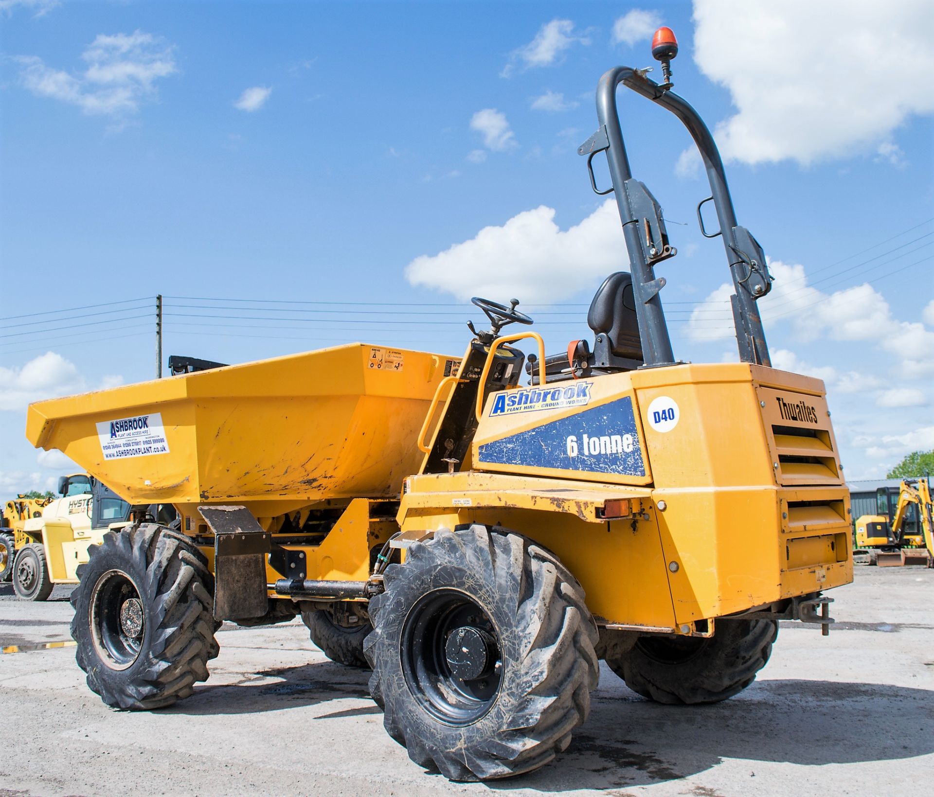 Thwaites 6 tonne swivel skip dumper Year: 2013 S/N: C5599 Recorded Hours: 1645 D40 - Image 3 of 14