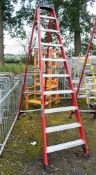 Clow 10 tread glass fibre framed step ladder A1078581