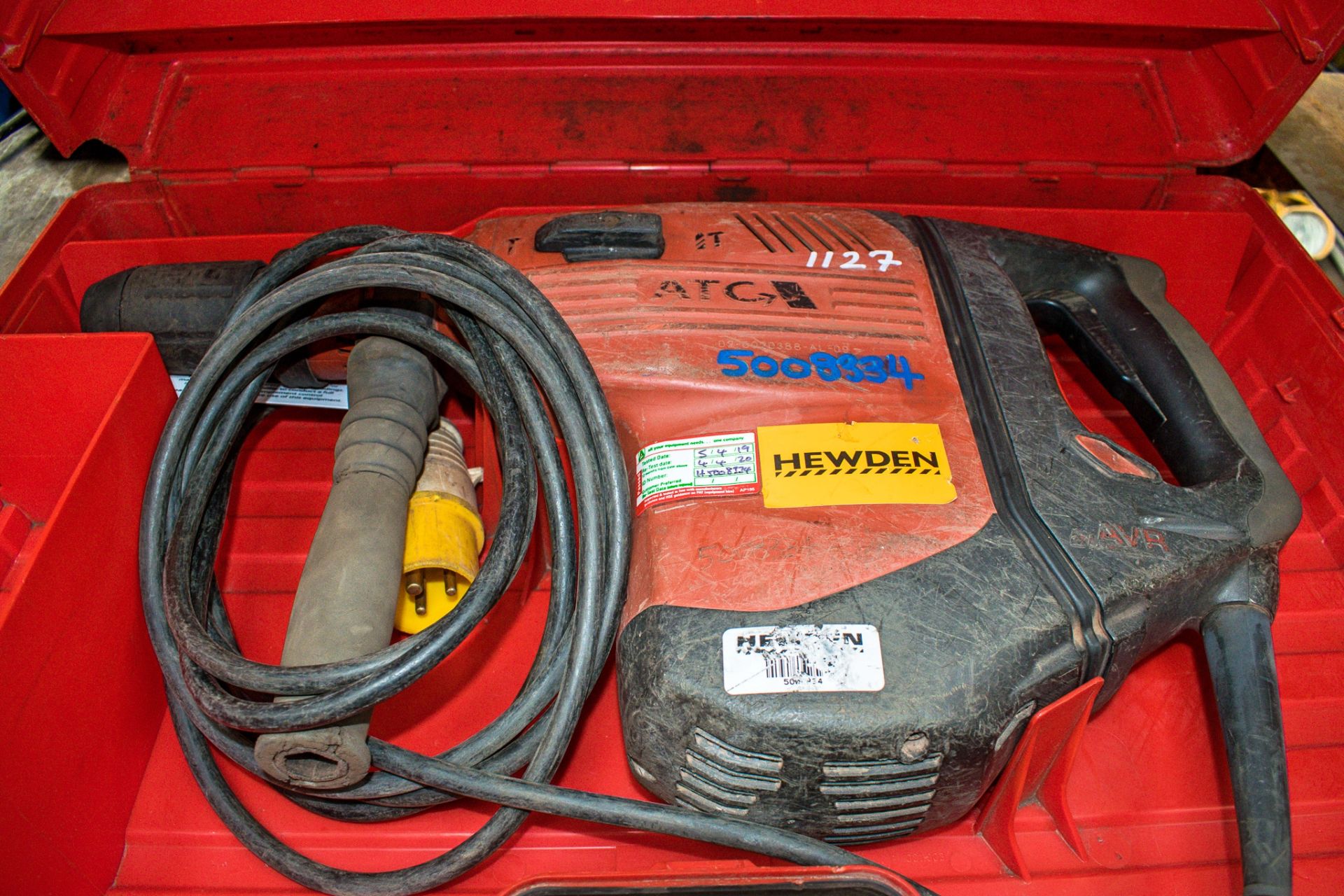 Hilti TE80 110v SDS rotary hammer drill c/w carry case 5008337