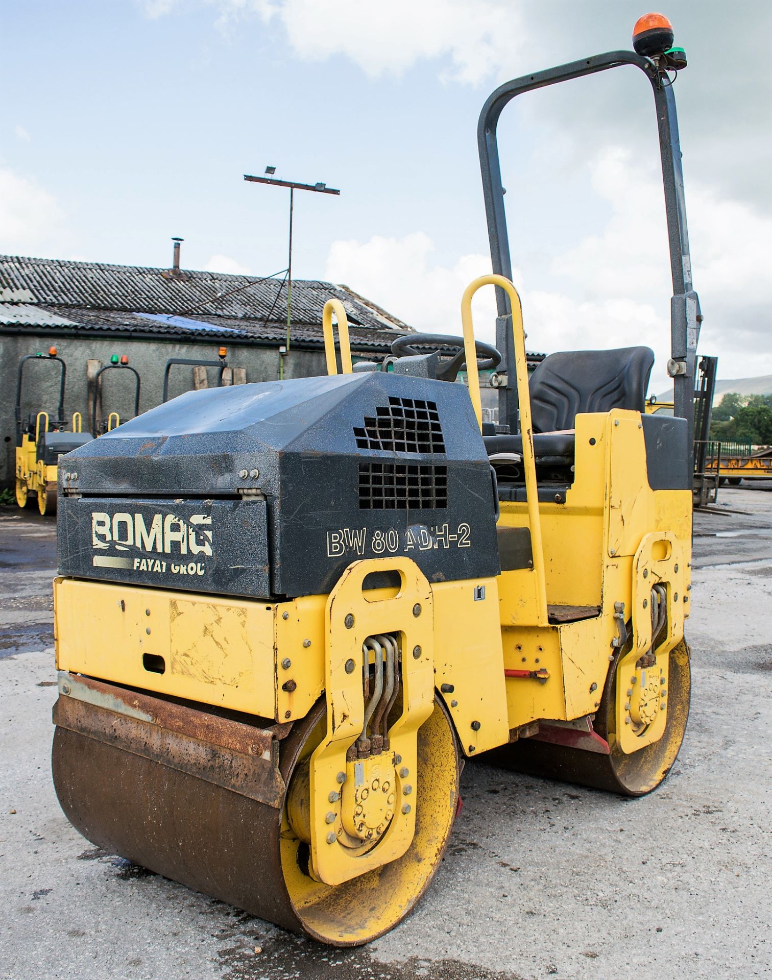 Bomag BW80 ADH-2 double drum ride on roller S/N: 426894 Recorded Hours: 643 974