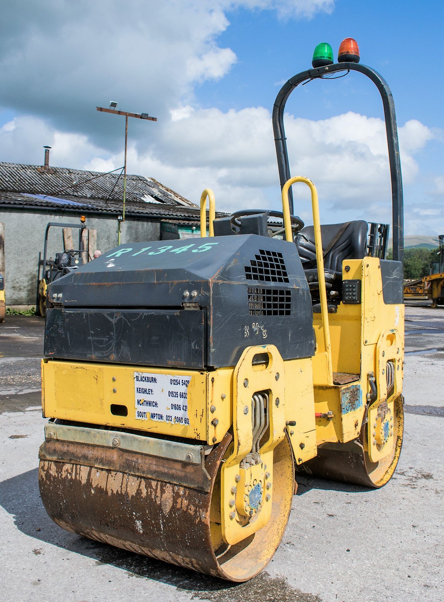 Bomag BW80 ADH-2 double drum ride on roller S/N: 424979 Recorded Hours: 1213 1345