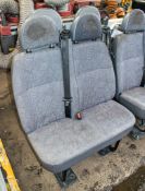 Double seat belted van seat